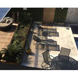 Jogo com Mesa Giratória e 6 Cadeiras Piscina e Jardim + Guarda Sol com Base - 3