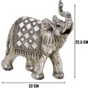 Ver imagem 3 de Escultura Elefante Indiano Estátua Decoração Hindu Prateado
