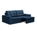 Ver imagem 2 de Sofá Retrátil 2 Lugares 1,80m Lia Suede Azul Madelina Decor