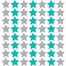 Adesivo de Parede Estrelas Cinza e Turquesa 54un - 1