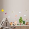 Adesivo de Parede Infantil Árvore Animais Outono - 2