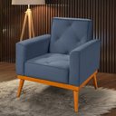 Ver imagem 2 de Poltrona Florença Decorativa em Veludo Premium:Denin