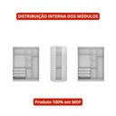 Ver imagem 2 de Guarda-Roupa Modulado de Casal Safira 001 em MDF com 9 Portas e 6 Gavetas