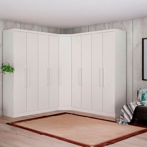 Guarda-roupa Modulado de Casal Safira 001 em Mdf com 9 Portas e 6 Gavetas Clic Móveis