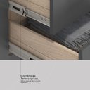 Ver imagem 5 de Balcão Cozinha Firenze com Tampo 120cm e 3 Portas 2 Gavetas Avena/grafito