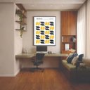 Ver imagem 4 de Quadro Canvas Minimalist Tears Yellow 90x60cm Mold Branca