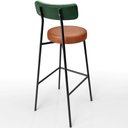 Ver mais imagens de Kit 02 Banquetas Alta Bar Cozinha Sala De Jantar Milão L02 Facto Verde Couríssimo Camel - Lyam Decor