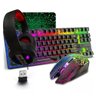 Kit Gamer Teclado Mouse Headset Mousepad Led 4 em 1 Tbox200 - 1