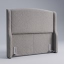 Ver mais imagens de Cabeceira para Cama Box Queen Size Shae 160cm Estofada com Frame Bouclê Cinza Escuro - Desk Design