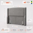 Ver imagem 4 de Cabeceira para Cama Box Queen Size Shae 160cm Estofada com Frame Bouclê Cinza Escuro - Desk Design