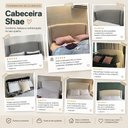 Ver imagem 5 de Cabeceira para Cama Box Queen Size Shae 160cm Estofada com Frame Bouclê Cinza Escuro - Desk Design