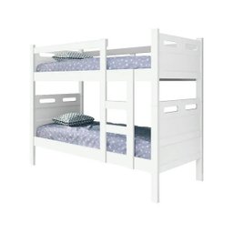 Beliche Solteiro Jaspe Versátil Vira 2 Camas Branco Estrado 100% Madeira - Super Resistente - 2