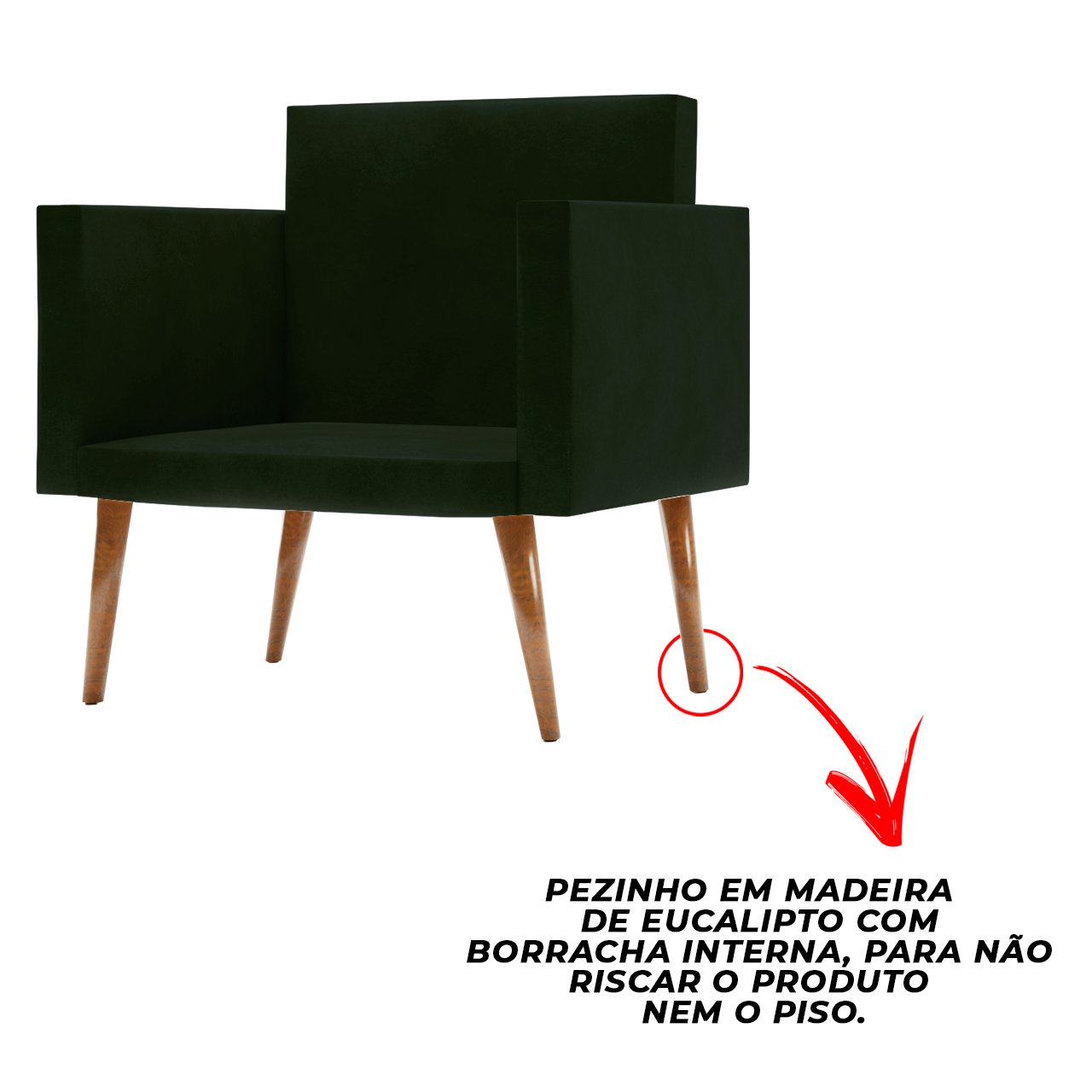 Kit 2 Poltronas + Sofá Recepção Baixo Custo Oferta Envio Já - Verde-escuro - 2