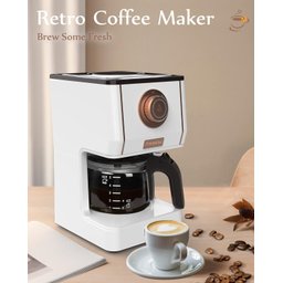 Amaste Cafeteira, Cafeteira de Vidro Estilo Retrô de 740 Ml - 2