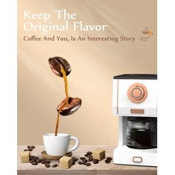 Amaste Cafeteira, Cafeteira de Vidro Estilo Retrô de 740 Ml - 5