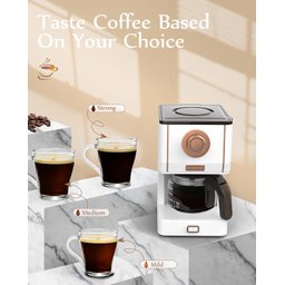 Amaste Cafeteira, Cafeteira de Vidro Estilo Retrô de 740 Ml - 4