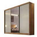 Ver imagem 3 de Guarda Roupa Casal 3 Portas com Espelho 8 Gavetas Sollo- Móveis Novo Horizonte