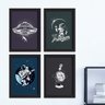 Quadros Espaço Sideral Moldura Preta 22x32cm 4un - 2