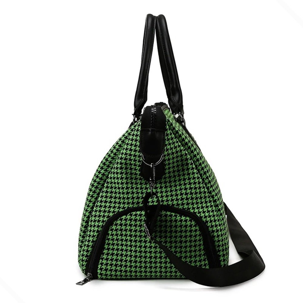 Bolsa Xadrez Moderna Academia Viagem Confortável Impermeável:verde - 5