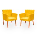 Ver imagem 1 de Kit com 2 Poltronas Cadeiras Elegante Confortável e Reforçada para Sala Carol Suede