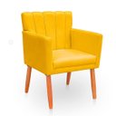 Ver imagem 6 de Kit com 2 Poltronas Cadeiras Elegante Confortável e Reforçada para Sala Carol Suede