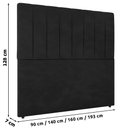 Ver imagem 3 de Cabeceira Cama Box Casal Queen Size Ivana 160cm Veludo Preto - Abmaza