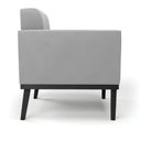 Ver imagem 4 de Sofá Namoradeira 2 Lugares Base de Madeira Preto Elisa Suede D03 - D’Rossi