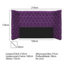 Ver imagem 5 de Cabeceira Queen Everest P02 160cm para Cama Box Suede Roxo