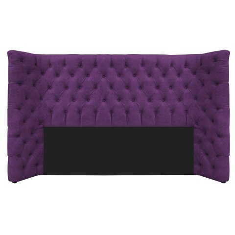 Cabeceira Queen Everest P02 160cm para Cama Box Suede Roxo