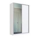 Ver imagem 1 de Guarda Roupa Solteiro Branco 147x59,8x235cm 1 Espelho 2 Portas 3 Gavetas Rc 2004 Emovell