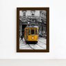Quadro Itália Bonde Amarelo Moldura Marrom 22x32cm - 2