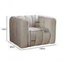 Ver imagem 6 de Poltrona Mona Bouclê Encosto Alto Confortável Marrom 510 Bella Decor