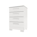 Ver imagem 2 de Cômoda para Quarto 4 Gavetas em MDP Carol Branco