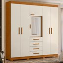 Ver imagem 2 de Guarda Roupa Virtus 6 Portas Cinamomo/off White - Abz