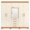 Ver imagem 3 de Guarda Roupa Virtus 6 Portas Cinamomo/off White - Abz