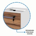 Ver imagem 4 de Gaveteiro Suspenso p/ Mesa (02 Gav) - Nogal Sevilha/Branco - 34310