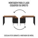 Ver imagem 6 de Mesa Escrivaninha Estilo Industrial Flex Lux A06 Freijó/preto - Mpozenato
