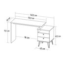 Ver imagem 4 de Mesa Escrivaninha Estilo Industrial Flex Lux A06 Freijó/preto - Mpozenato