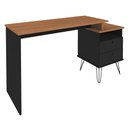 Ver mais imagens de Mesa Escrivaninha Estilo Industrial Flex Lux A06 Freijó/preto - Mpozenato