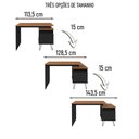 Ver imagem 7 de Mesa Escrivaninha Estilo Industrial Flex Lux A06 Freijó/preto - Mpozenato