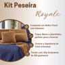Kit de Peseira Royale Tricot com Fronhas e Almofadas 05 Peças - Tecido Malha Tricô com Elastano Deco - 4