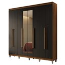 Ver imagem 3 de Guarda-Roupa Casal com Pés 8 Portas Batentes com Espelho Netuno Madesa
