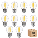 Ver imagem 2 de Kit 10 Lâmpada Filamento Led G45 4w 2700k Branco Neutro