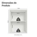Ver imagem 2 de Armário Aéreo 50cm 1 Porta Branco/cinza Agata Madesa