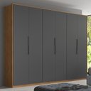 Ver imagem 1 de Guarda Roupa Casal Atrice 6 Portas - Demobile:amêndola Touch / Grafito