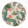 Relógio De Parede Decorativo 25x25 Folhas e Flores Sala - 1