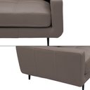 Ver imagem 5 de Sofá Decorativo Isaac 3 Lugares Sala de Estar 240cm Pés em Aço Couro Avelã G88 - Gran Belo