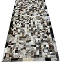 Ver imagem 1 de Tapete de couro cinza natural malhado 1,00x2,00 c/b pç 5x5cm