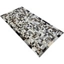 Ver imagem 2 de Tapete de couro cinza natural malhado 1,00x2,00 c/b pç 5x5cm