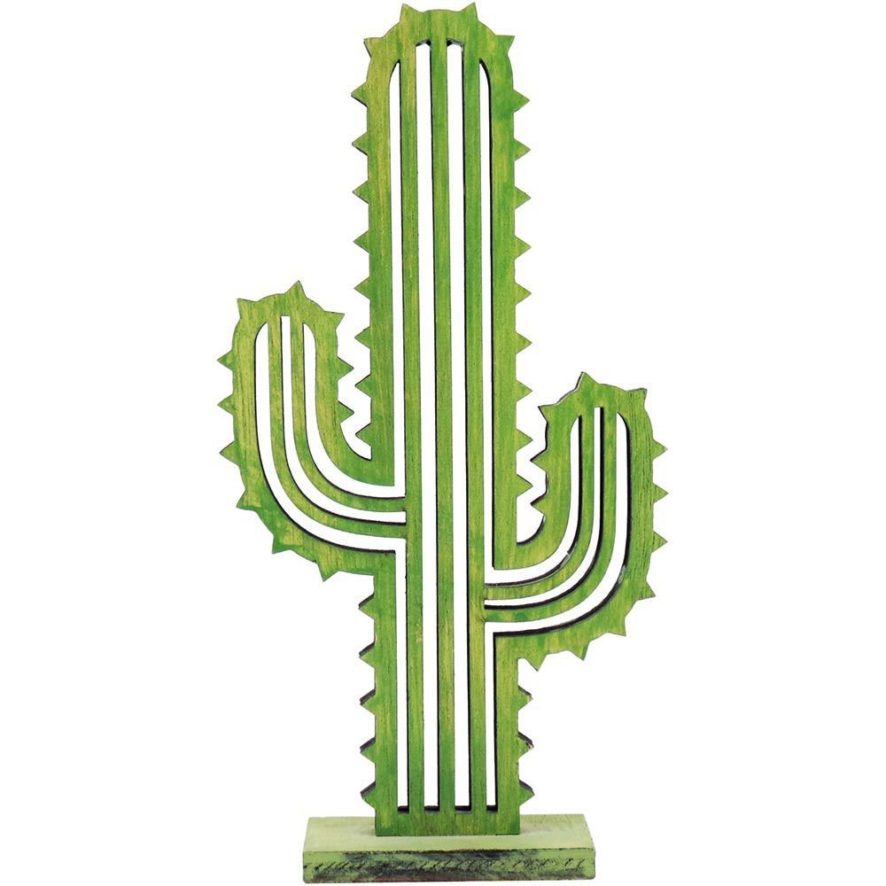 Vaso Decorativo Modelo Cacto em Mdf Verde Para Enfeite Casa - 1